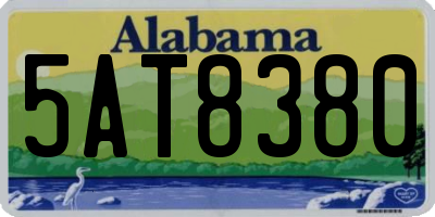 AL license plate 5AT8380