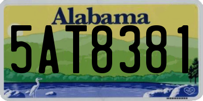 AL license plate 5AT8381