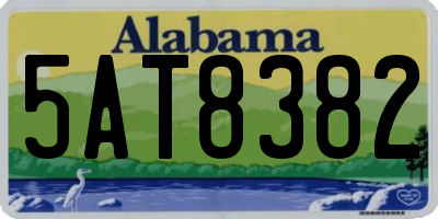 AL license plate 5AT8382