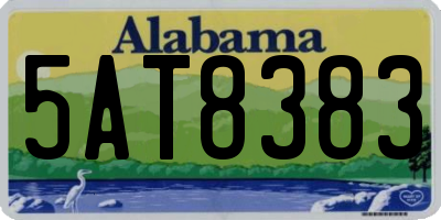 AL license plate 5AT8383