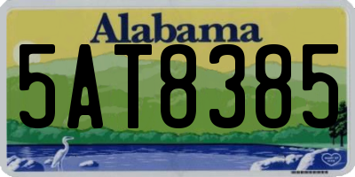 AL license plate 5AT8385