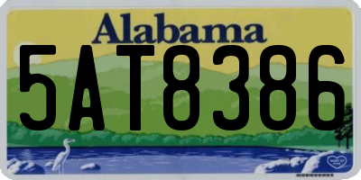 AL license plate 5AT8386