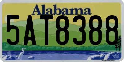 AL license plate 5AT8388