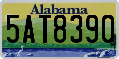 AL license plate 5AT8390