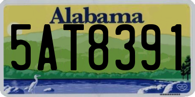 AL license plate 5AT8391