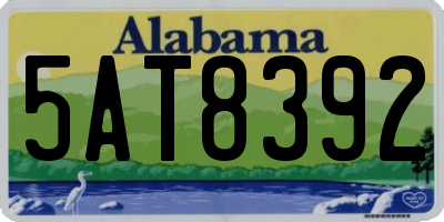 AL license plate 5AT8392