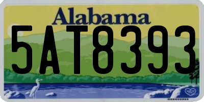 AL license plate 5AT8393