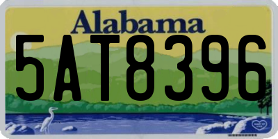 AL license plate 5AT8396