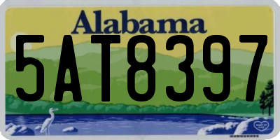 AL license plate 5AT8397