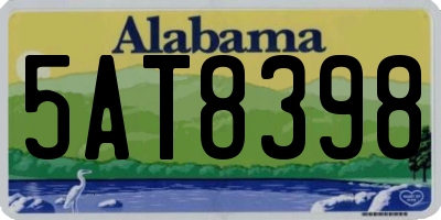 AL license plate 5AT8398