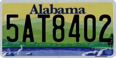 AL license plate 5AT8402