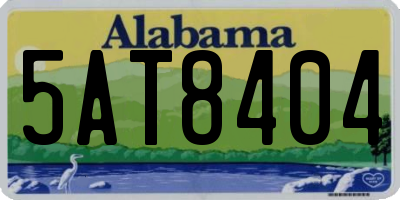 AL license plate 5AT8404