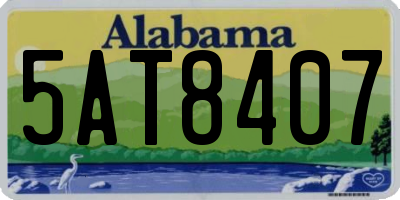 AL license plate 5AT8407