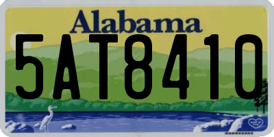 AL license plate 5AT8410