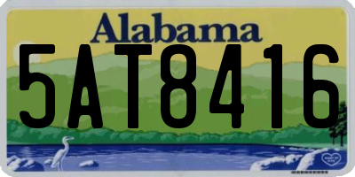AL license plate 5AT8416