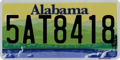 AL license plate 5AT8418