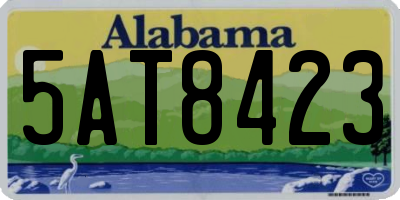 AL license plate 5AT8423