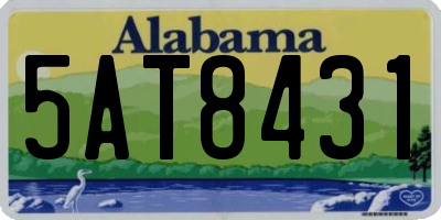 AL license plate 5AT8431