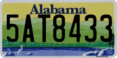 AL license plate 5AT8433