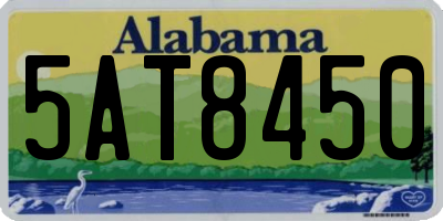 AL license plate 5AT8450