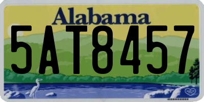 AL license plate 5AT8457