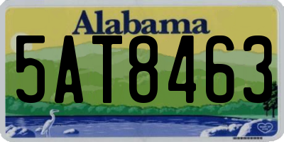 AL license plate 5AT8463