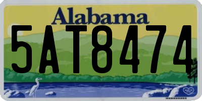 AL license plate 5AT8474