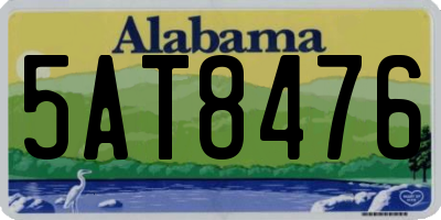 AL license plate 5AT8476