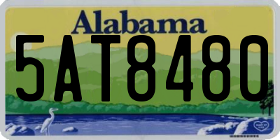 AL license plate 5AT8480