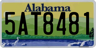 AL license plate 5AT8481