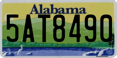AL license plate 5AT8490