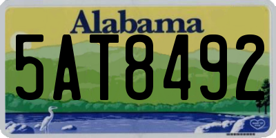 AL license plate 5AT8492