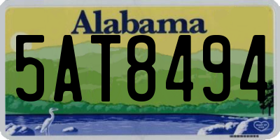 AL license plate 5AT8494