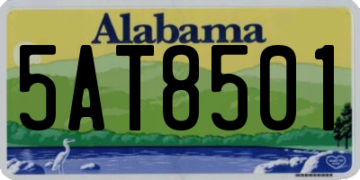 AL license plate 5AT8501