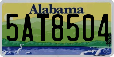 AL license plate 5AT8504