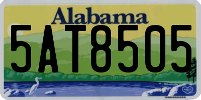 AL license plate 5AT8505