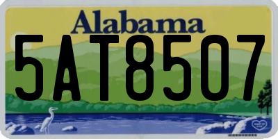 AL license plate 5AT8507