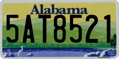 AL license plate 5AT8521