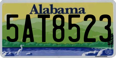 AL license plate 5AT8523