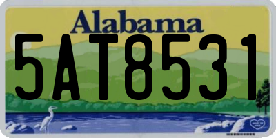 AL license plate 5AT8531