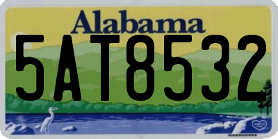 AL license plate 5AT8532