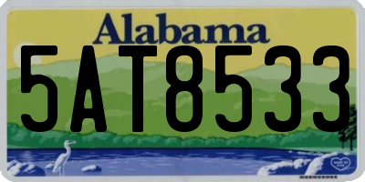 AL license plate 5AT8533