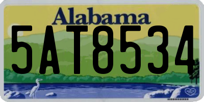 AL license plate 5AT8534