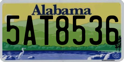 AL license plate 5AT8536