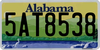 AL license plate 5AT8538