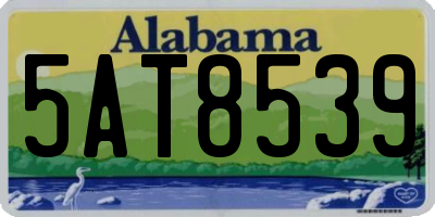 AL license plate 5AT8539