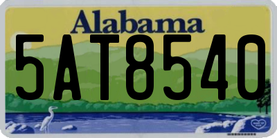 AL license plate 5AT8540
