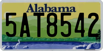 AL license plate 5AT8542