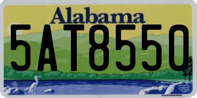 AL license plate 5AT8550