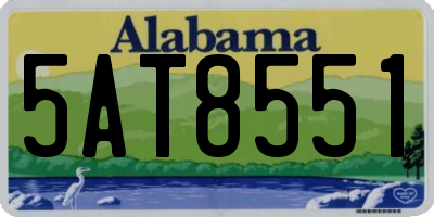 AL license plate 5AT8551